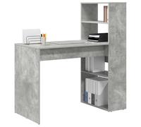vidaXL Escritorio Gris Concreto Madera de ingeniería 113 x 54 x 120 cm | Un look minimalista elegante que se adapta a los espacios actuales,