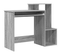 vidaXL Escritorio Gris de Computadora Gris Sonoma Madera Engineered