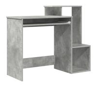 vidaXL Escritorio Gris Gris Concreto