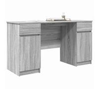 vidaXL Escritorio Gris Sonoma 140×49×76 cm Madera de ingeniería Minimalista y moderno