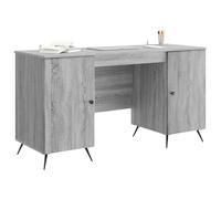 vidaXL Escritorio Gris Sonoma 142,5 x 50 x 75 cm Madera de Ingeniería, Conjunto de sala, muebles modernos, duraderos para interiores, con amplio almacenamiento, asientos cómodos y decoración elegante.