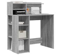 vidaXL Escritorio Gris Sonoma 90 x 48 x 101,5 cm Madera de ingeniería, Escritorio ergonómico para casa, Mesa Moderna, Espacio Funcional para computadora, Ideal para tu Setup