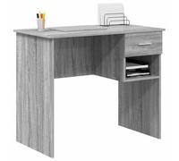 vidaXL Escritorio Gris Sonoma 90 x 49 x 75 cm Madera de ingeniería, Escritorio Rectangular Elegante para Oficina en casa, Mesa de Estudio, diseño Moderno, Almacenamiento Amplio