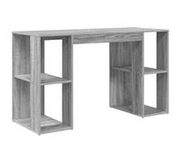 vidaXL Escritorio Gris Sonoma Gris Sonoma Tablero de partículas Mediano
