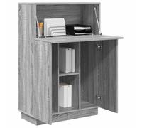 vidaXL Escritorio Gris Sonoma Madera de ingeniería | Moderno con un acabado en gris sonoma, Tiene un montón de compartimentos para que todo esté ordenado, Armarlo es rápido,