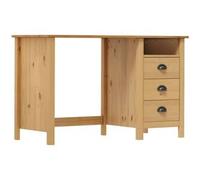 vidaXL Escritorio Hill Range con 3 cajones madera de pino 120x50x74 cm