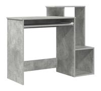 vidaXL Escritorio Gris Gris Concreto