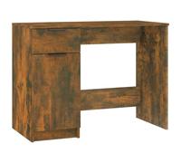 vidaXL Escritorio Madera contrachapada Roble Ahumado 100x50x75 cm