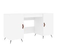 vidaXL Escritorio Madera de ingeniería Blanco 140x50x75 cm, Escritorio de Ordenador, Escritorio de Estudio, Muebles de Oficina en casa