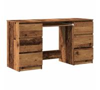 vidaXL Escritorio Madera de ingeniería Envejecida 140x50x77 cm, Mesa, Mesa de Estudio, Escritorio de Trabajo, Escritorio de Oficina