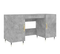 vidaXL Escritorio Madera de ingeniería Gris hormigón 140x50x75 cm, Escritorio de Ordenador, Escritorio de Estudio, Muebles de Oficina en casa