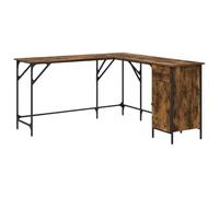 vidaXL Escritorio, Mesa de Estudio, Escritorio para Ordenador Documentos, Mueble para Oficina Despacho, Madera de Ingeniería Roble Ahumado