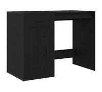vidaXL Escritorio Madera de ingeniería Roble Negro 100x49x75 cm