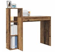 vidaXL Escritorio Madera Envejecida Madera de ingeniería | Tamaño compacto que encaja en cualquier lugar, Estilo en madera antigua, Tres estantes amplios para mantener todo en orden