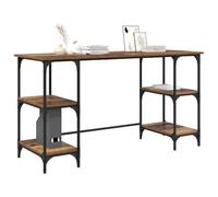 vidaXL Escritorio Madera Vieja 140 x 50 x 75 cm Madera contrachapada, Escritorio de Computadora Rústico Industrial, Mesa de Trabajo Amplio Almacenamiento, Rectangular Oficina, Madera