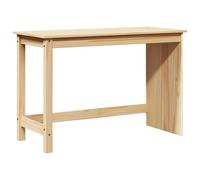 vidaXL Escritorio Marrón 112 x 50 x 75 cm Madera de Pino Macizo, Escritorio de Estudio, diseño Minimalista, Mesa compacta, Superficie Duradera, Madera Beige, Espacio ergonómico