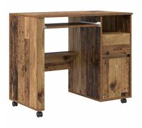 vidaXL Escritorio Marrón Madera Antigua Panel de Partículas, Metal Estándar