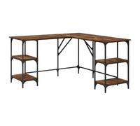 vidaXL Escritorio, Mesa de Estudio, Escritorio para Ordenador Documentos, Mueble para Oficina Despacho, Madera de Ingeniería Roble Ahumado