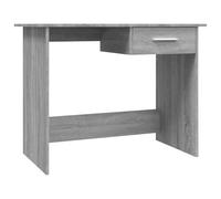 vidaXL Escritorio Mesa Trabajo Ordenador Computadora Oficina Estudio Cajón Mobiliario Almacenamiento de Madera Contrachapada Gris Sonoma