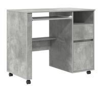 vidaXL Escritorio de Concreto Gris Gris Concreto Tablero de partículas