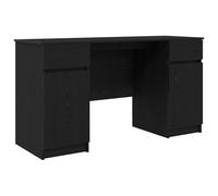 vidaXL Escritorio de Madera de ingeniería Negro 140x49x76 cm