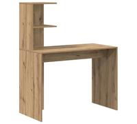 vidaXL Escritorio Moderno de Roble Artesanal con Estantes | Muebles de Oficina Chidos y Compactos para Estudio. Mesa de Estudio para Espacios Pequeños