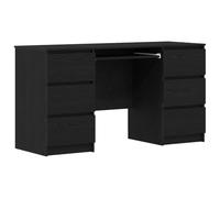vidaXL Mesas 2 pcs Roble Negro 140x50x76 cm Madera Elaborada