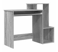 vidaXL Escritorio Gris de Computadora Gris Sonoma Madera Engineered
