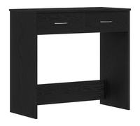 vidaXL Escritorio Negro Roble 80x40x75 cm Madera Fabricada