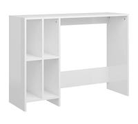 vidaXL Escritorio Notebook Estudio Oficina Trabajo Ordenador Computadora Portátil Muebles Mobiliario Contrachapada Blanco Brillante 102,5x35x75 cm