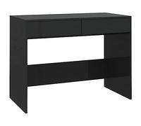 vidaXL Escritorio Oficina Despacho Estudio Casa Ordenador Computadora Trabajo Mesa Auxiliar Estable de Madera Contrachapada Negro 101x50x76,5 cm