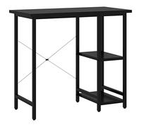 vidaXL Escritorio para Ordenador Oficina Despacho Estudio Casa Computadora Trabajo Mesa Auxiliar Estable de MDF y Metal Negro 80x40x72 cm
