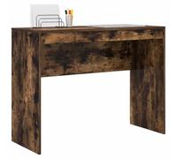 vidaXL Escritorio Roble Ahumado 100 x 40 x 76 cm | Estilo minimalista que se enfoca en lo simple y elegante, Madera de roble macizo, resistente y duradera, Ideal para escribir,