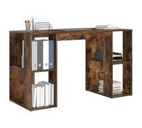 vidaXL Escritorio Roble Ahumado Madera de ingeniería | Muchas estanterías para mantener tu espacio ordenado, El acabado en roble ahumado se adapta a cualquier decoración,