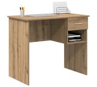vidaXL Escritorio con Almacenamiento Roble Artesanal 90X49.5X75 cm Ideal para Oficina en Casa Y Mesa de Estudio Compacta Moderna Escritorio Pequeño Madera
