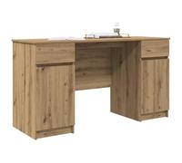 vidaXL Escritorio de Madera de ingeniería marrón Artisan 140x49x76 cm