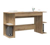 vidaXL Escritorio Roble Artisan 140 x 50 x 75 cm Madera contrachapada, Muebles de Oficina, Escritorio Moderno, Compacto y Ergonómico, Estudio Contemporáneo para Casa