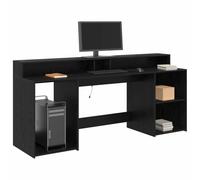 vidaXL Escritorio Roble Negro 200 x 55 x 91 cm Madera contrachapada, Solución de Espacio de Trabajo, Escritorio Moderno, ergonómico, Compacto, Rectangular, ¡Ideal para tareas en casa