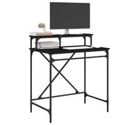 vidaXL Escritorio Roble Negro 80 x 50 x 90 cm Madera contrachapada, Escritorio de Oficina Moderno, diseño Rectangular, Resistente y Funcional, Ideal para Espacios pequeños