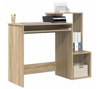 vidaXL Escritorio de Computadora de Roble Sonoma MDF con Chapa de Roble