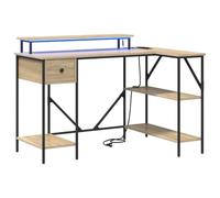 vidaXL Escritorio Roble Sonoma 120 x 79 x 86,5 cm Madera contrachapada, Escritorio Moderno, Mesa Rectangular, Minimalista para Trabajar, ergonómico y Funcional para tu Espacio