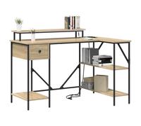 vidaXL Escritorio Roble Sonoma 120 x 79 x 86,5 cm Madera contrachapada, Escritorio Moderno, Mesa Rectangular, Minimalista para Trabajar, ergonómico y Funcional para tu Espacio