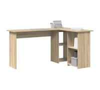 vidaXL Escritorio Roble Sonoma 142 x 102 x 73 cm Madera de ingeniería | Mucho espacio para guardar tus cosas de manera ordenada, Un estilo que se adapta perfecto a cualquier oficina,