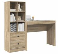 vidaXL Escritorio Roble Sonoma 145,5 x 40 x 127 cm 2 uds. | Tiene varios compartimentos y cajones, lo que le da un montón de espacio para tus cosas de oficina y personales,