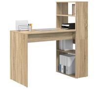 vidaXL Escritorio Roble Sonoma Madera de ingeniería 113 x 54 x 120 cm