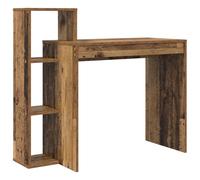 vidaXL Escritorio de Computadora Madera Antigua Madera elaborada Mediano