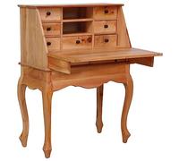vidaXL Escritorio Tipo Secreter Oficina Diseño Elegante Moderno Estable Práctico Decorativo Duradero Robusto Marrón 78x42x103cm Madera Maciza Caoba