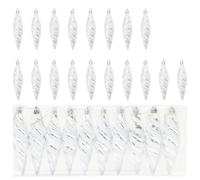 vidaXL Esfera Espiral de Navidad 40 pcs Plateado, Sala de Estar, Adorno navideño Elegante, decoración Moderna, Espiral Cian, Colgantes Festivos