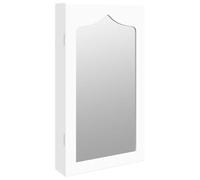 vidaXL Espejo con joyero de Pared Blanco 37,5x10x67 cm