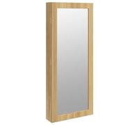 vidaXL Espejo con joyero y Luces LED para Pared